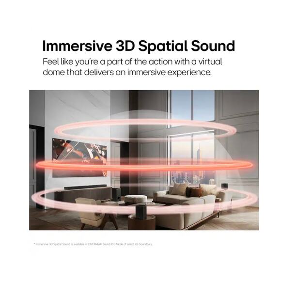 LG - 5.1.1-Chan S70TR Home Theater Soundbar w/Wireless Subwoofer & Rear Speakers - Picture 5 of 5